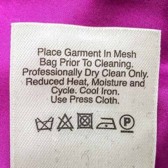 DKNY Magenta Pink Silk Full Zip Short Sleeve Jacket - Picture 6 of 6